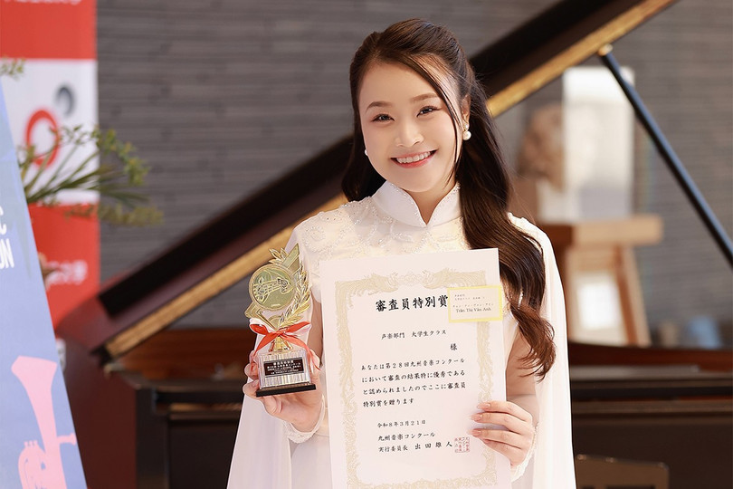 Nữ sinh quê Cổ Đạm giành giải đặc biệt cuộc thi âm nhạc quốc tế tại Nhật Bản