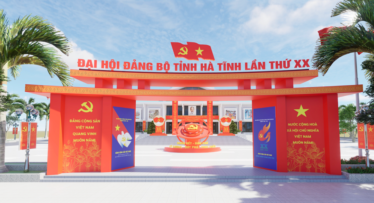 Chào mừng đại hội đại biểu đảng bộ tỉnh hà tĩnh lần thứ xx, nhiệm kỳ 2025–2030