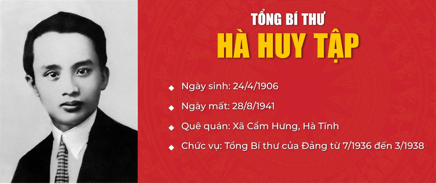 [Inforgraphic] Quá trình hoạt động cách mạng của Tổng Bí thư Hà Huy Tập