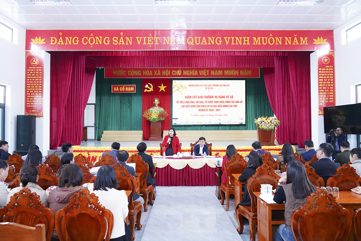 Tỉnh kiểm tra công tác lãnh đạo, chỉ đạo và tổ chức thực hiện công tác bầu cử đại biểu Quốc hội và đại biểu HĐND các cấp tại xã Cổ Đạm