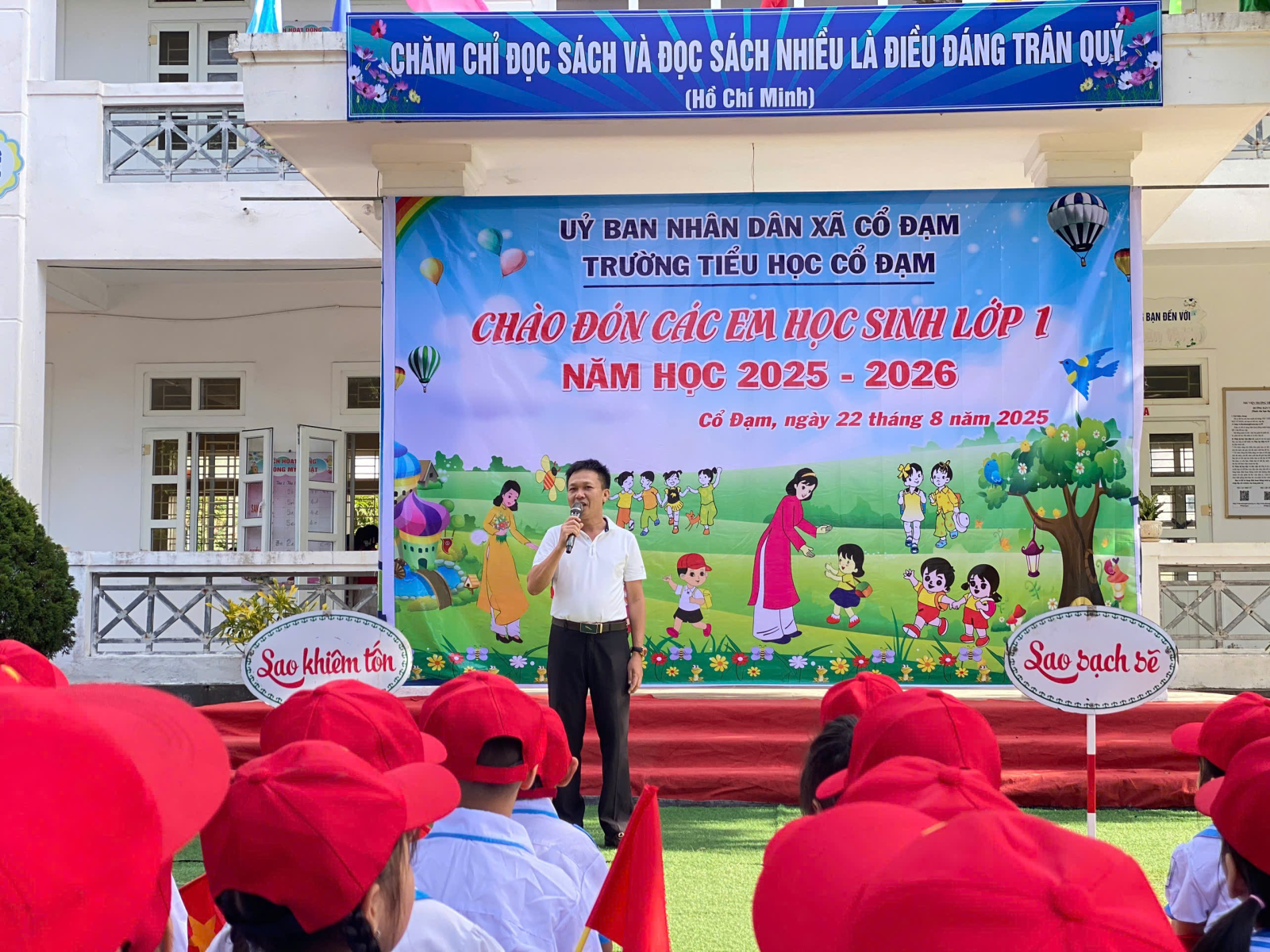Khởi đầu hành trình ước mơ – Ngày tựu trường học sinh lớp 1 Trường Tiểu học Cổ Đạm năm học 2025 – 2026.
