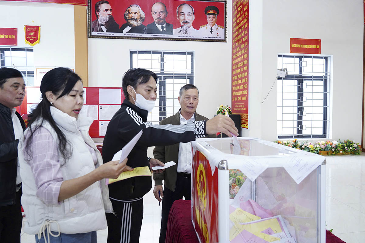 Cổ Đạm: 100% cử tri tham gia bỏ phiếu bầu cử