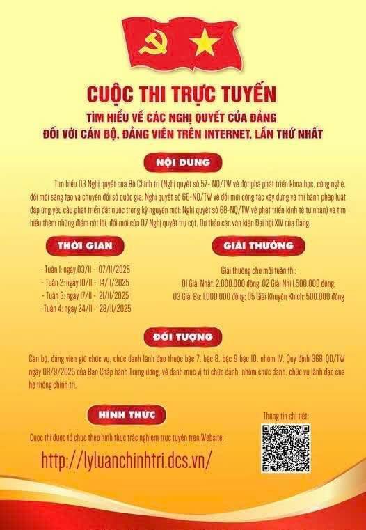 Đảng ủy xã Cổ Đạm triển khai Cuộc thi trực tuyến tìm hiểu các Nghị quyết của Đảng lần thứ nhất