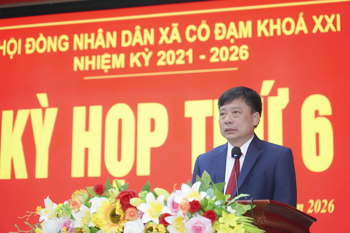 Kỳ họp thứ 6 HĐND xã Cổ Đạm khoá XXI thông qua nhiều nghị quyết quan trọng