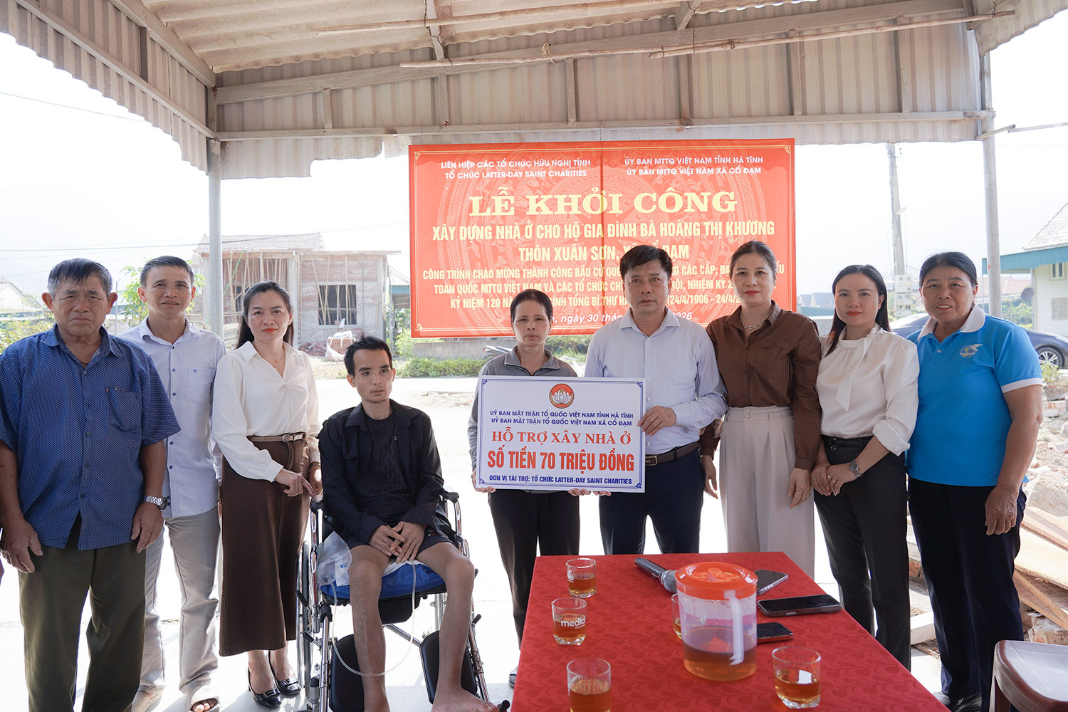 Khởi công xây dựng 3 nhà tình nghĩa cho các gia đình khó khăn ở Cổ Đạm