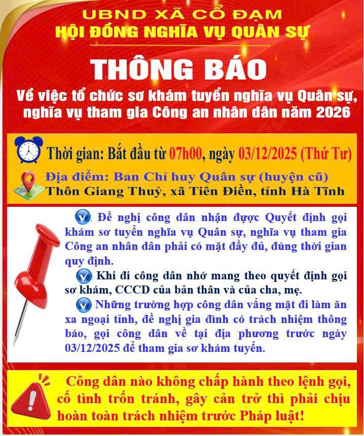  MỜI Tham Dự Khám Tuyển Sức Khỏe Nghĩa Vụ Quân Sự, Nghĩa Vụ Công An Nhân Dân Năm 202