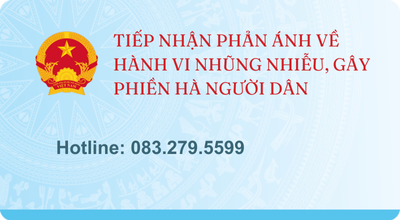 TIẾP NHẬN PHẢN ÁNH VỀ HÀNH VI NHŨNG NHIỄU, GÂY PHIỀN HÀ NGƯỜI DÂN