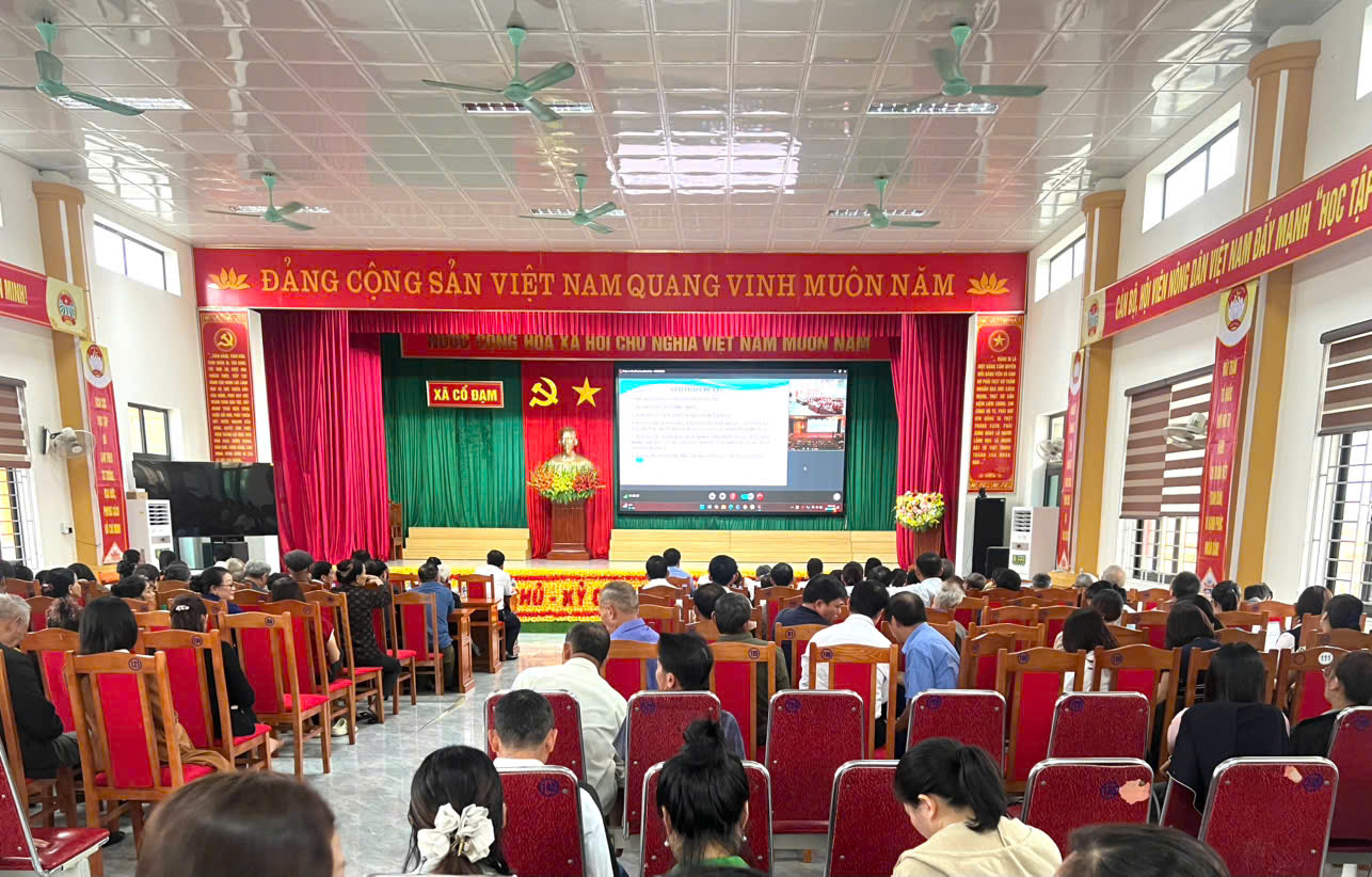 Đảng ủy xã Cổ Đạm tham dự Hội nghị trực tuyến học tập, quán triệt, tuyên truyền và triển khai thực hiện Nghị quyết Đại hội đại biểu Đảng bộ tỉnh Hà Tĩnh lần thứ XX, nhiệm kỳ 2025 – 2030