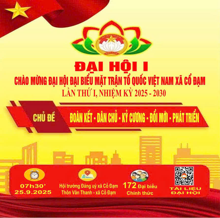 Đại hội Đại biểu Mặt trận Tổ quốc Việt Nam xã Cổ Đạm lần thứ I, nhiệm kỳ 2025 – 2030: Ngày hội lớn của khối đại đoàn kết toàn dân