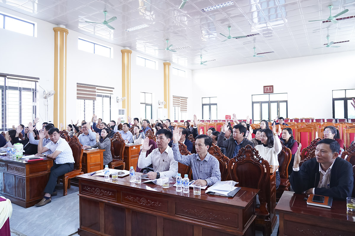 Hội nghị liên tịch lấy ý kiến cử tri nơi công tác đối với người được dự kiến giới thiệu ứng cử Đại biểu HĐND xã Cổ Đạm nhiệm kỳ 2026-2031