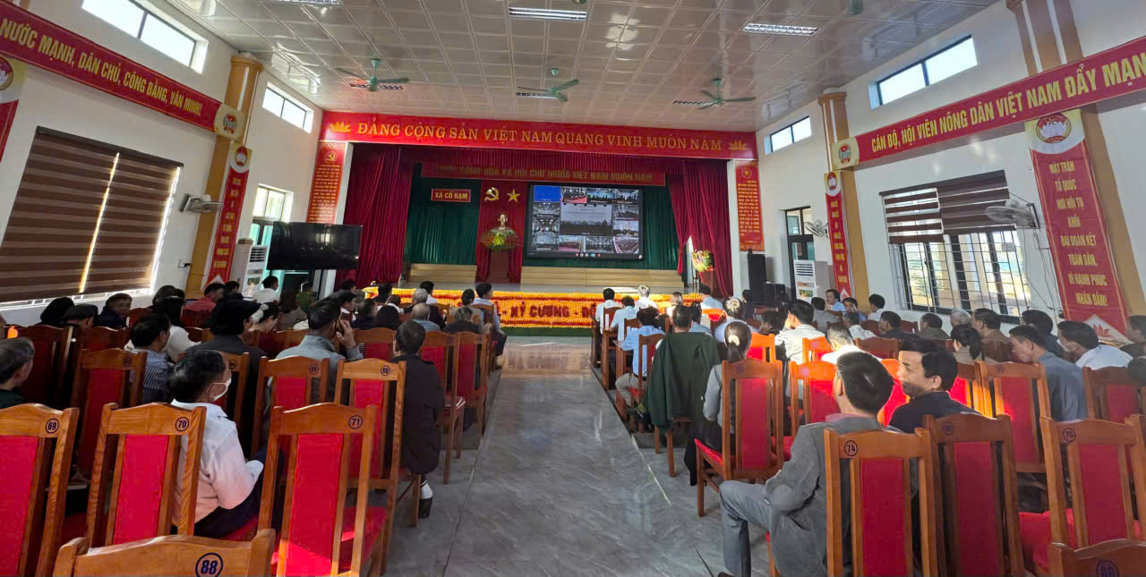 Đảng Ủy Xã Cổ Đạm Tổ Chức Hội Nghị Kết Nối Đường Truyền Trực Tuyến Phục Vụ Công Tác Bầu Cử
