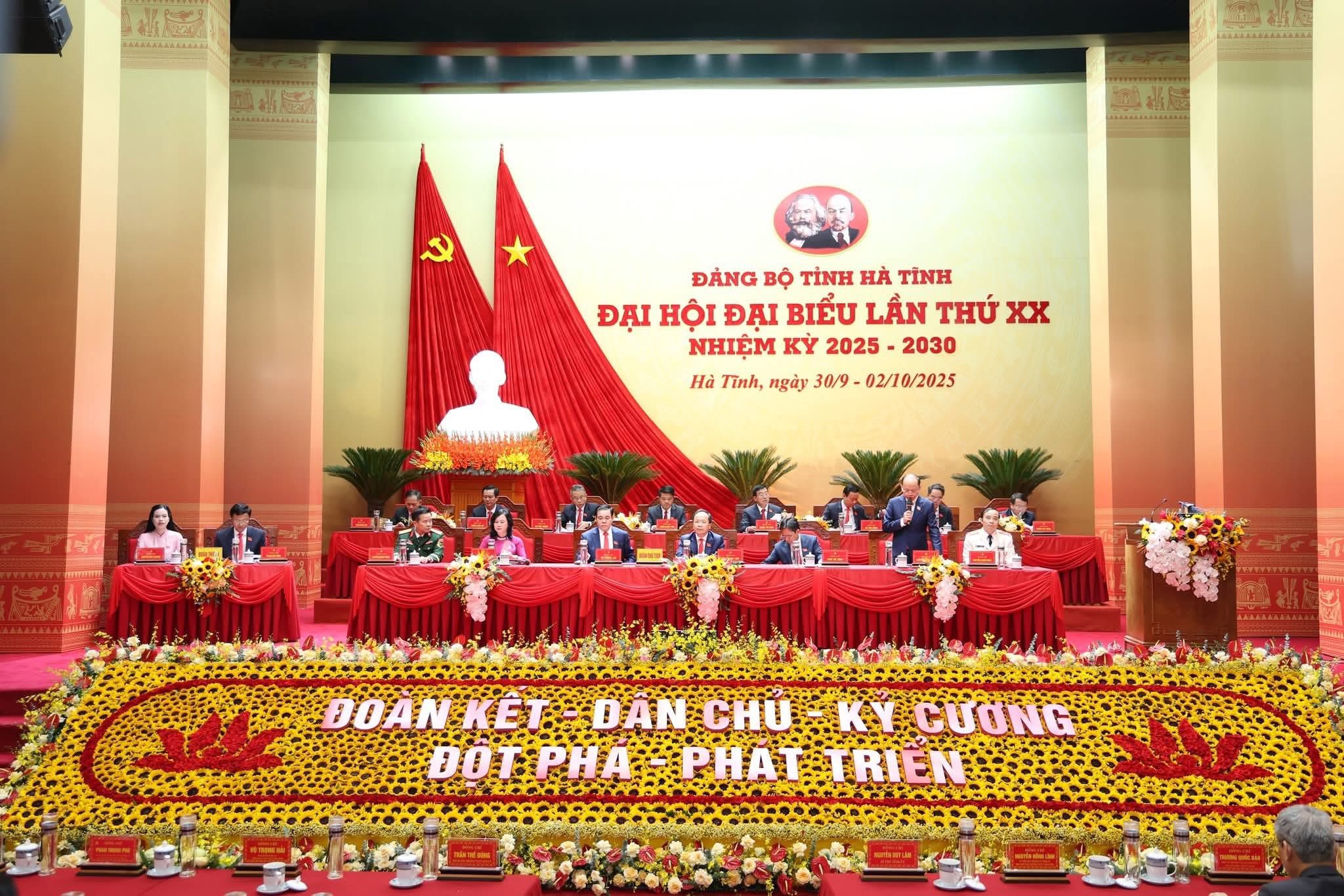Khai mạc phiên trù bị Đại hội đại biểu Đảng bộ tỉnh Hà Tĩnh lần thứ XX, nhiệm kỳ 2025 – 2030