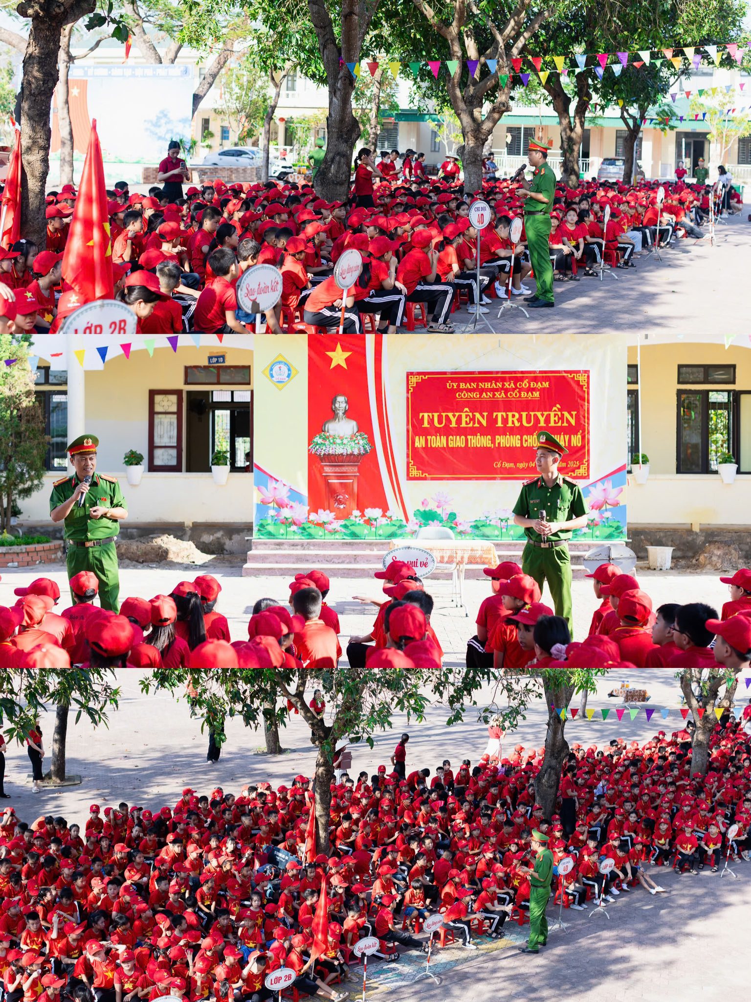 Công an xã Cổ Đạm đẩy mạnh tuyên truyền pháp luật tại các trường tiểu học