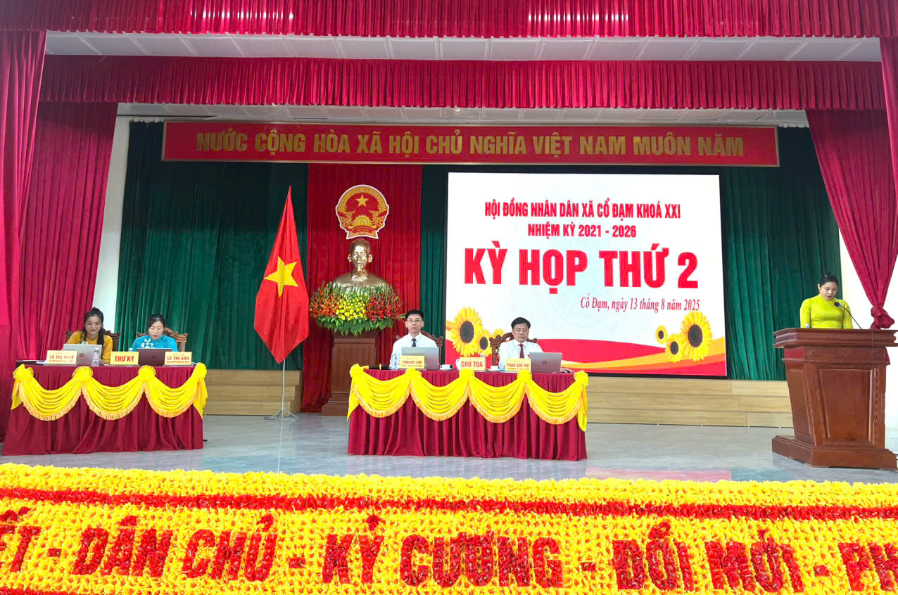 Kỳ họp thứ 2 - HĐND xã Cổ Đạm khóa XXI diễn ra thành công tốt đẹp