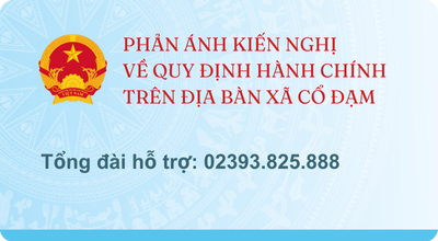 PHẢN ÁNH KIẾN NGHỊ VỀ QUY ĐỊNH HÀNH CHÍNH TRÊN ĐỊA BÀN XÃ CỔ ĐẠM