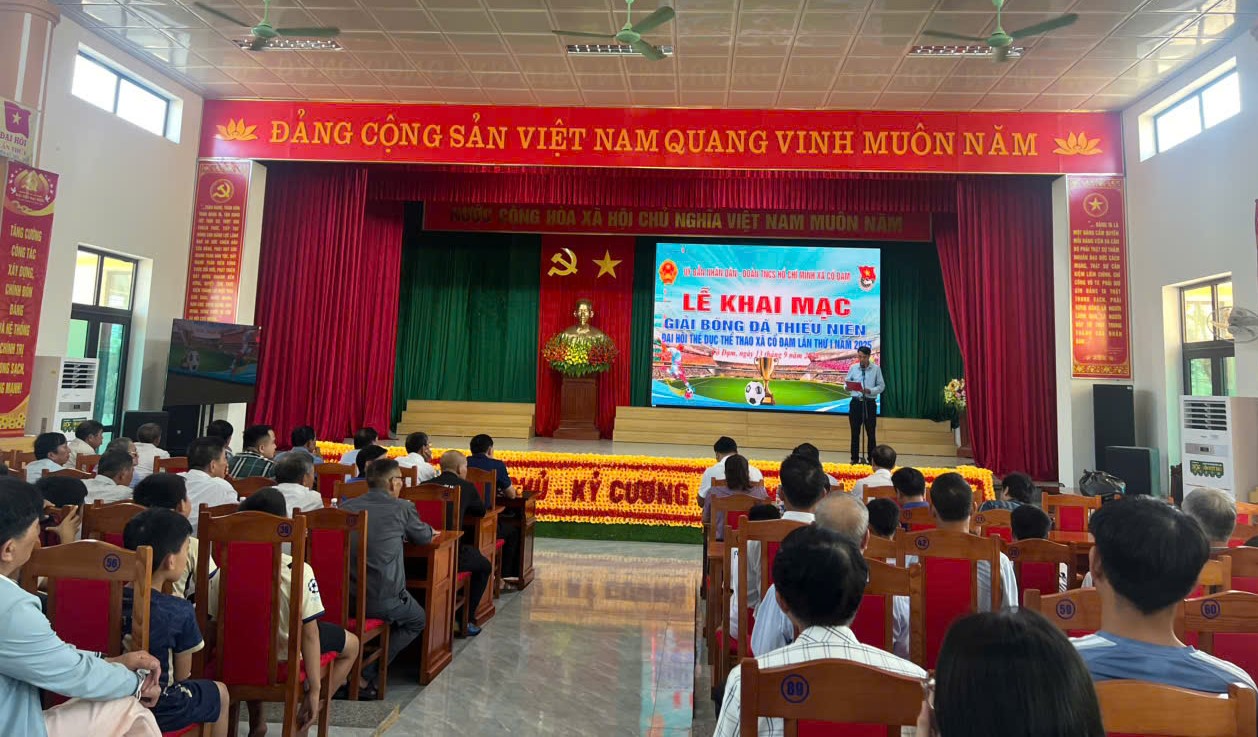 Lễ khai mạc giải bóng đá thiếu niên – Đại hội Thể dục Thể thao lần thứ nhất xã Cổ Đạm năm 2025