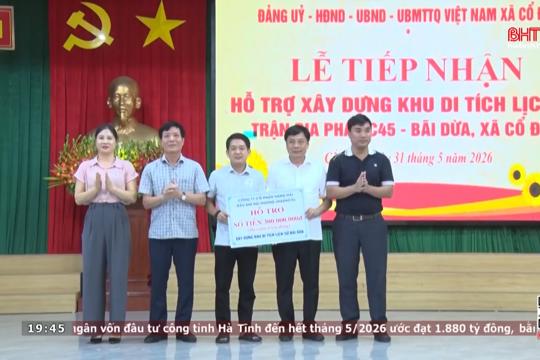 [Video] Các doanh nghiệp hỗ trợ xã Cổ Đạm kinh phí xây dựng Khu di tích trận địa pháo C45 - Bãi Dừa và an sinh xã hội 