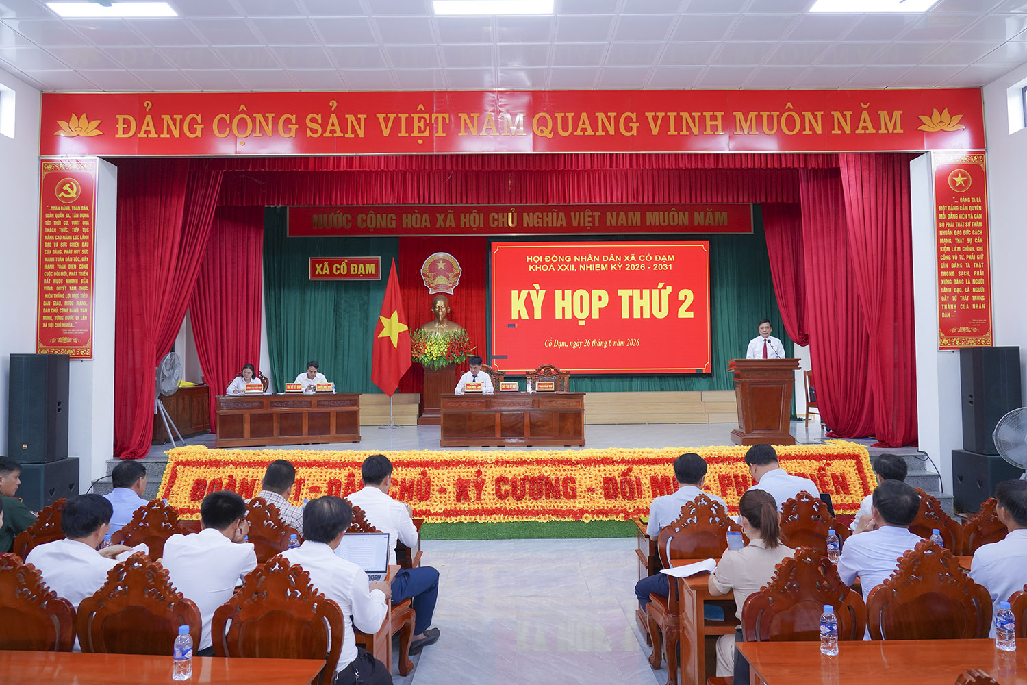 HĐND xã Cổ Đạm thông qua Nghị quyết về việc sắp xếp các thôn trên địa bàn