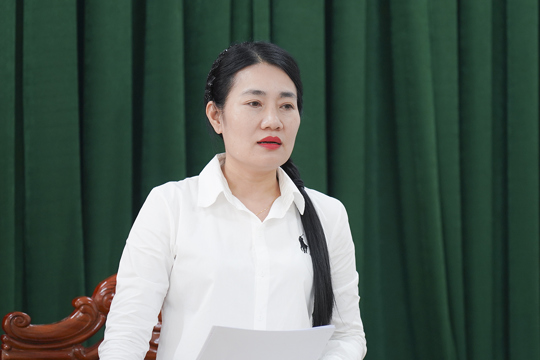 Đoàn khảo sát HĐND tỉnh làm việc với xã Cổ Đạm về công tác sắp xếp, sáp nhập thôn