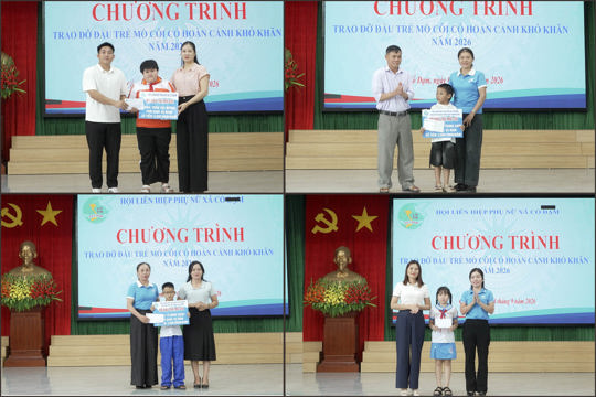 Hội LHPN xã Cổ Đạm kêu gọi các mạnh thường quân nhận đỡ đầu 4 trẻ mồ côi gặp hoàn cảnh khó khăn