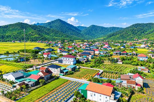 Thôn Xuân Sơn, xã Cổ Đạm từ góc nhìn Flycam