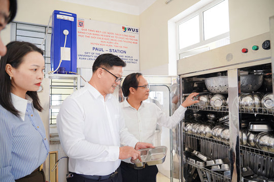 Kiểm tra công tác tổ chức bán trú, bảo đảm an toàn thực phẩm tại các cơ sở giáo dục trên địa bàn Cổ Đạm