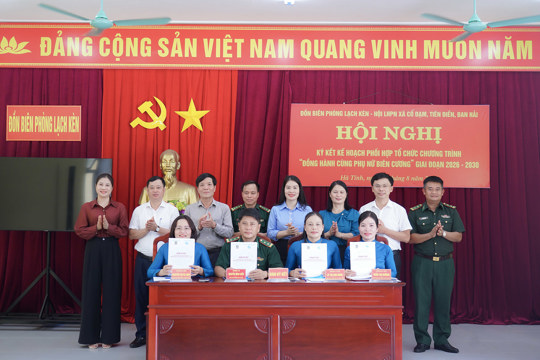 Ký kết phối hợp thực hiện Chương trình "Đồng hành cùng phụ nữ biên cương" 