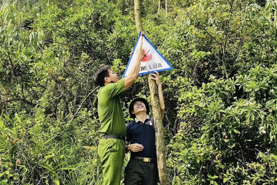 Xã Cổ Đạm tăng cường các biện pháp bảo vệ rừng, phòng cháy chữa cháy rừng mùa nắng nóng