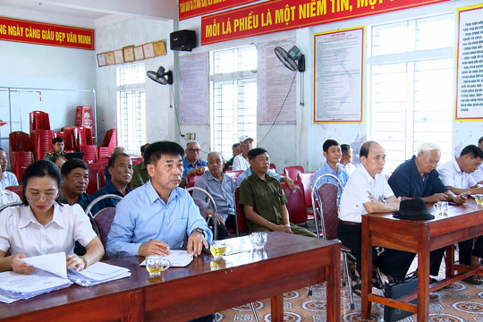 Đại biểu HĐND xã tiếp xúc cử tri các thôn Bắc Sơn, Trung Sơn và Nam Sơn 
