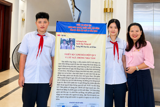 Học sinh Trường THCS Hoa Liên đạt giải Ba cuộc thi Sáng tạo dành cho thanh, thiếu niên, nhi đồng lần thứ 17 