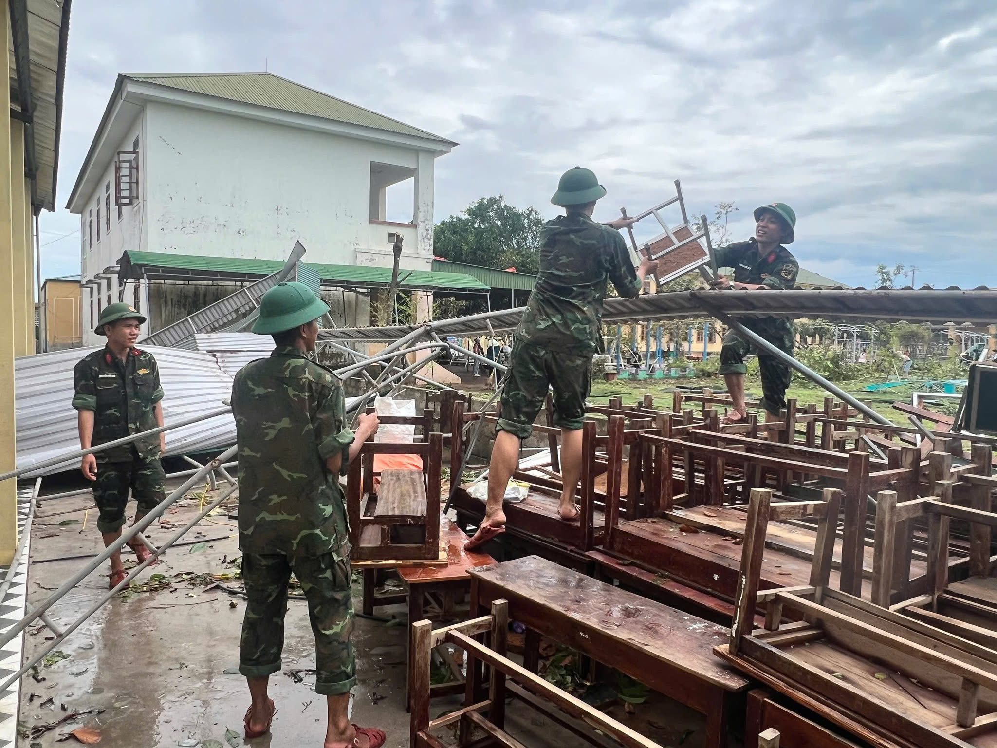 Xã Cổ Đạm: Nỗ lực khắc phục thiệt hại bão số 5, chuẩn bị đón năm học mới