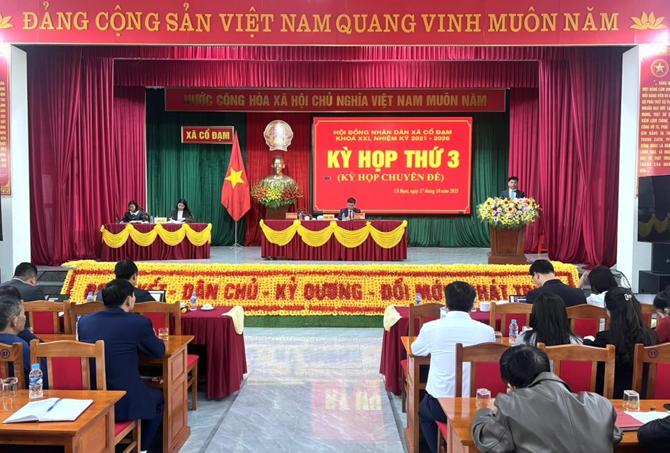 Hội đồng nhân dân xã Cổ Đạm tổ chức Kỳ họp thứ 3 (Kỳ họp chuyên đề)