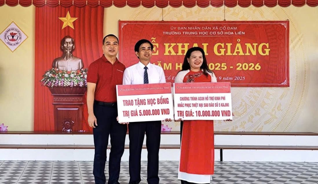 Agribank Chi nhánh Nghi Xuân đồng hành cùng sự nghiệp giáo dục địa phương 