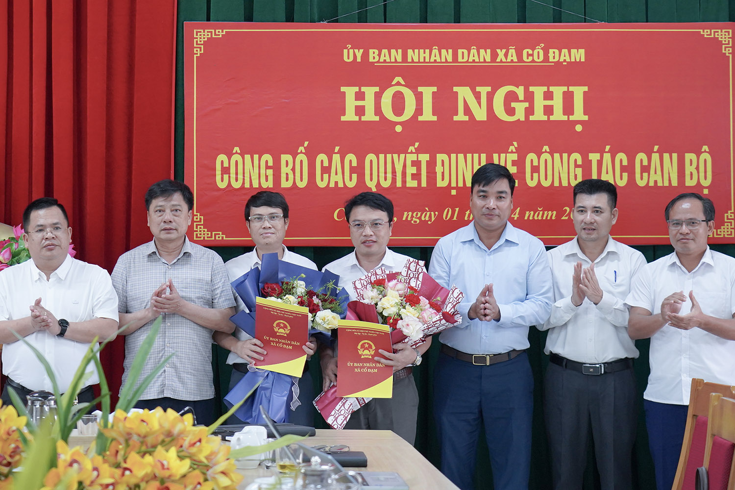 Cổ Đạm: Công bố các quyết định về công tác cán bộ 