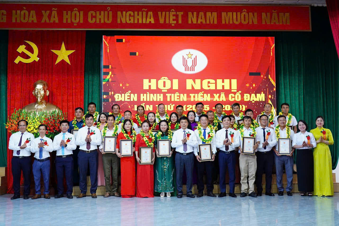 Xã Cổ Đạm tổ chức Hội nghị tuyên dương điển hình tiên tiến giai đoạn 2025-2030